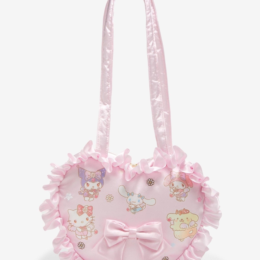Pink Heart-Shaped Ruffle Bag - Picture 2 of 4